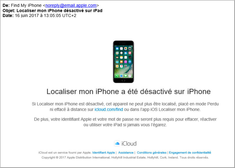Mail de confirmation